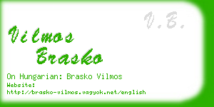 vilmos brasko business card
